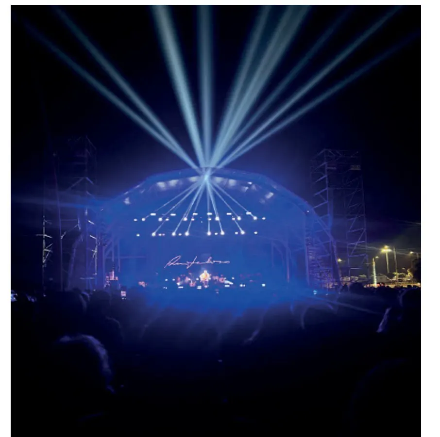 Iluminación de escenario en una producción audiovisual